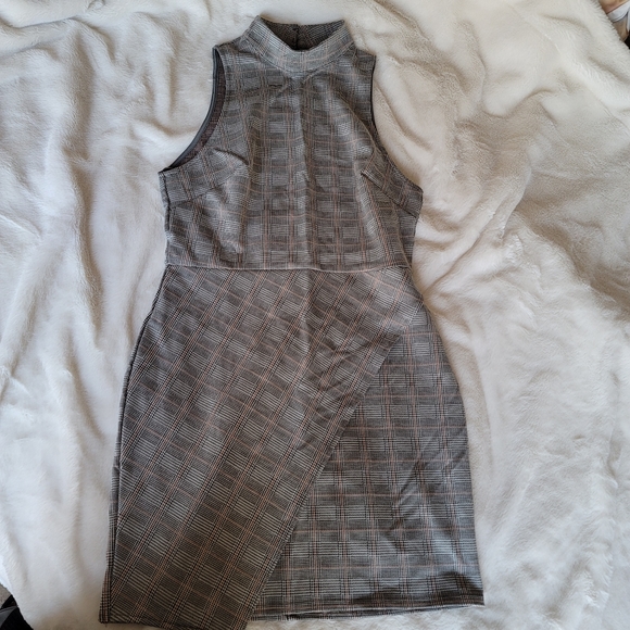 Plaid Wrap Skirt Dress - Picture 2 of 6